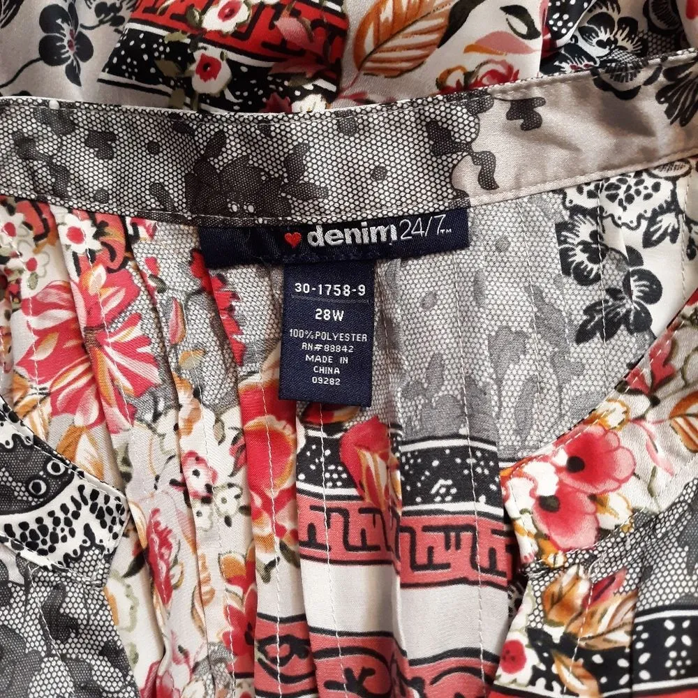 Denim 24/7 silky button down blouse Size 28W - Image 5