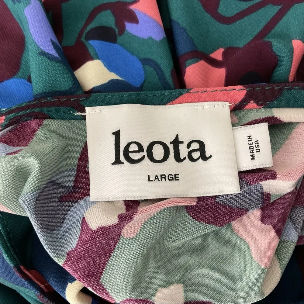 Noleena Faux Wrap Abstract Print A-Line Dress Size Large - Image 5