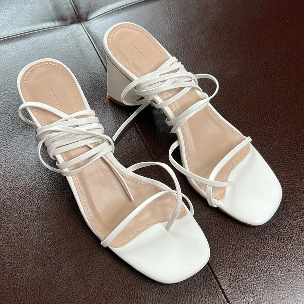 Princess Polly  White Lena Heels - Image 2