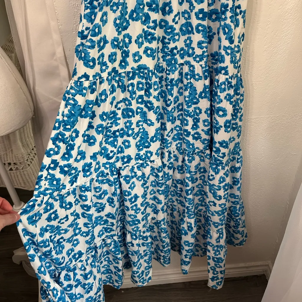 Pink Lily Blue Floral Maxi Dress Size small - Image 7