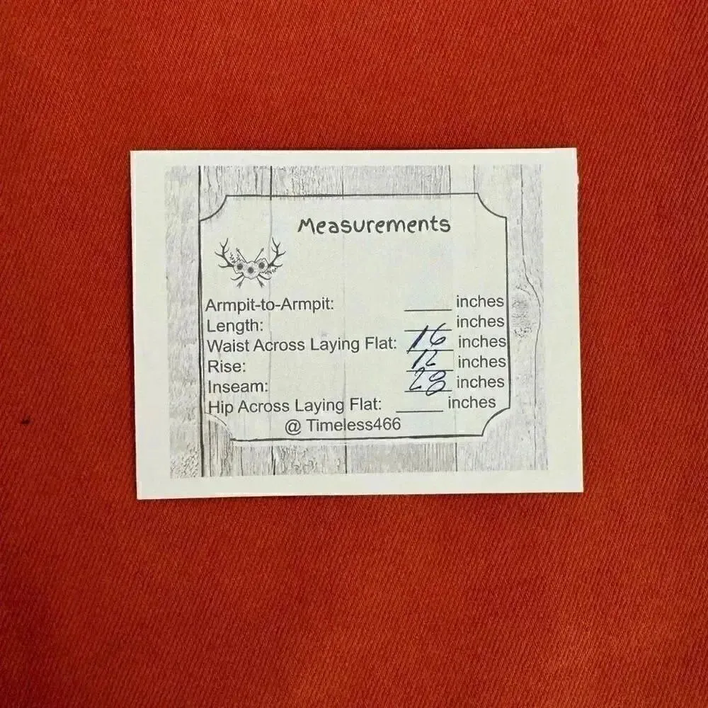 Just USA Rust Straight Leg High Rise Pockets Bohemian Slim Sz 8/ 29 #1885 - Image 8