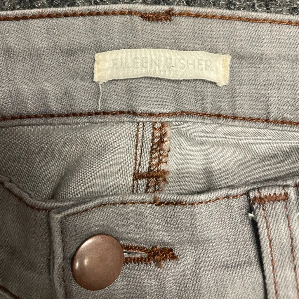 Eileen Fisher Gray greens womens size 6P Petite Short Organic Cotton - Image 3