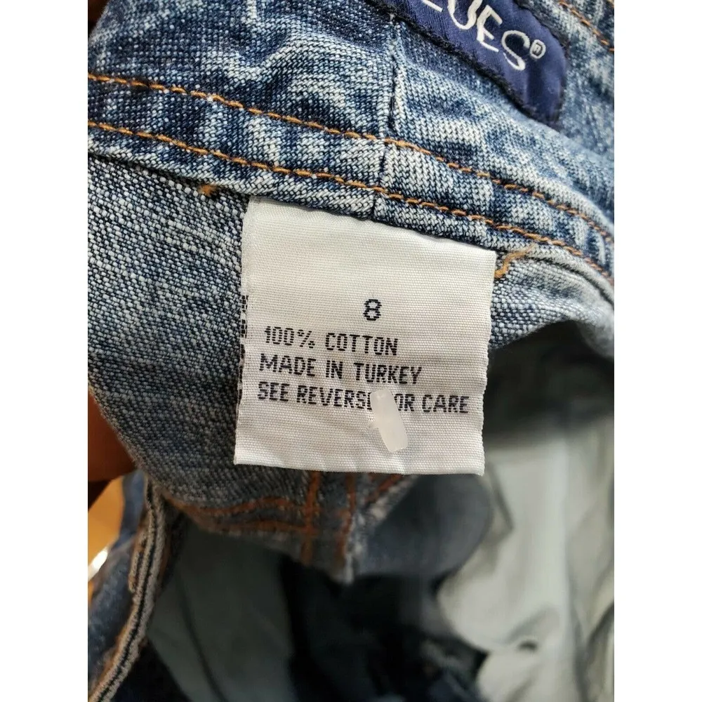 L.A. Blues Women's Blue Denim 100% Cotton Mid Rise Pull on Jeans Short Size 8 - Image 6