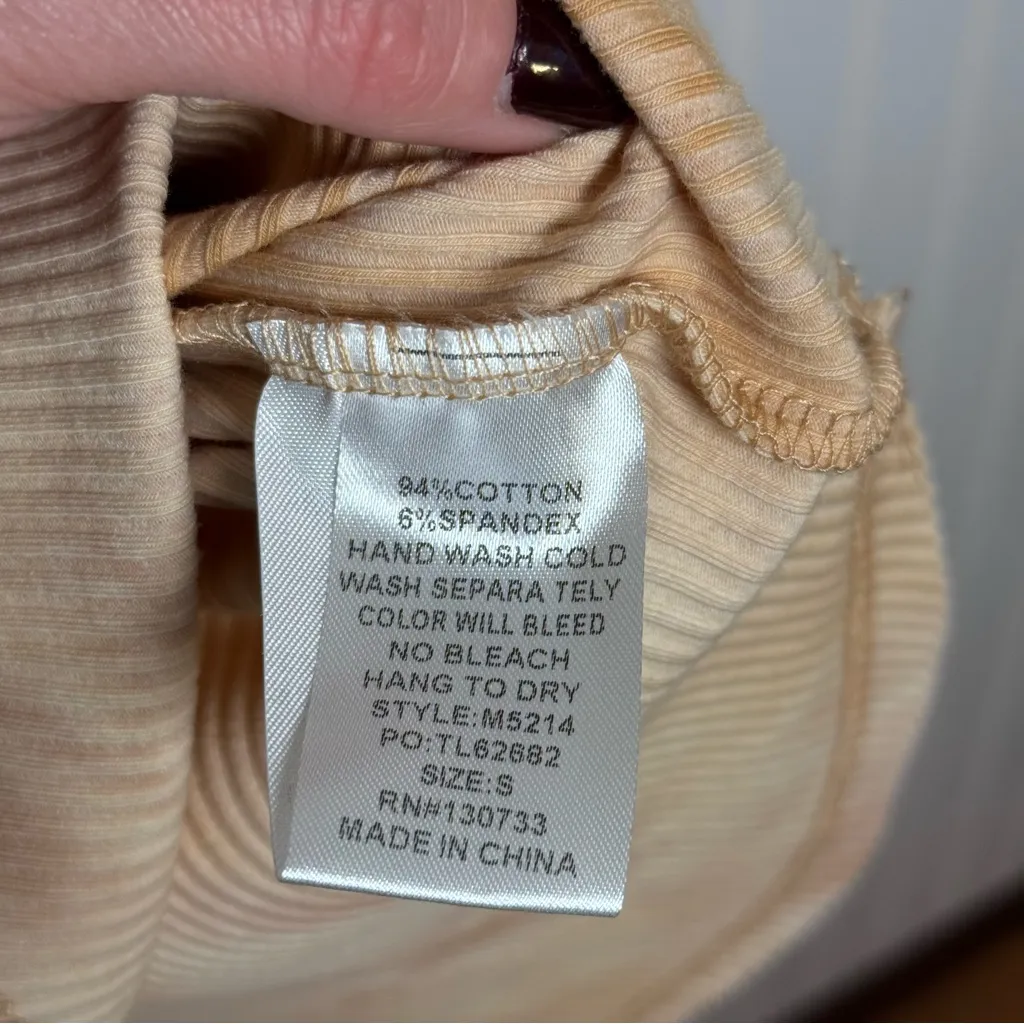 Umgee Tie-Dye Ribbed Henley Long Sleeve Dress Tan Women’s Size Small NWT - Image 6