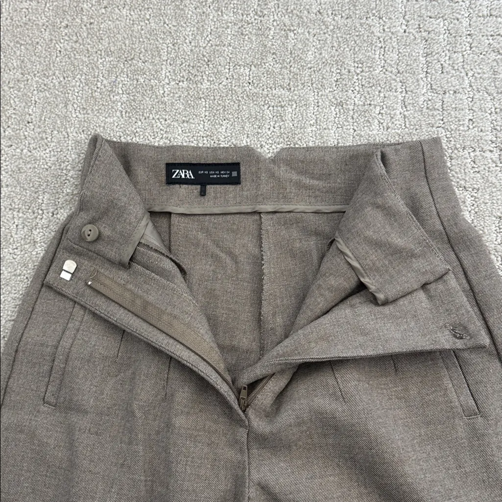 Zara Career Pants Slim Ankle Mid-Rise Stretch Back Waist 1608 - Image 5