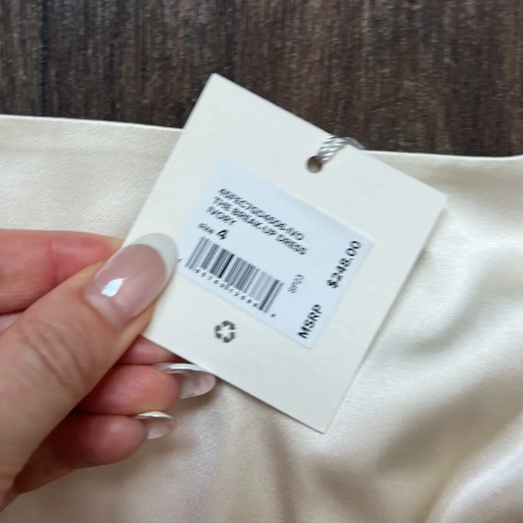 NWT Favorite Daughter They Break Up Dress Ivory Size 4 - Image 5