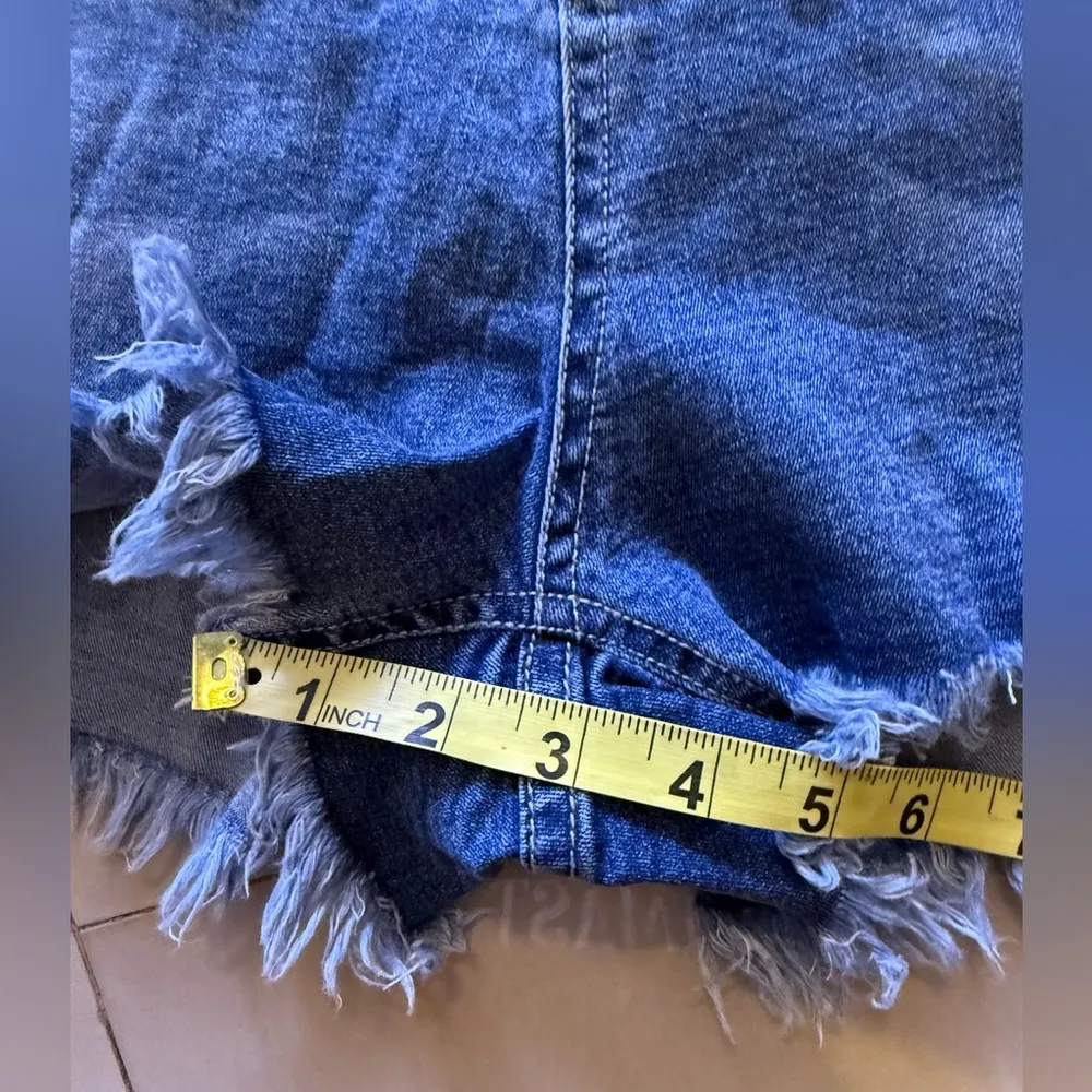 jean shorts metietila destress jeans short personal tailor xxl size summer Blue - Image 9
