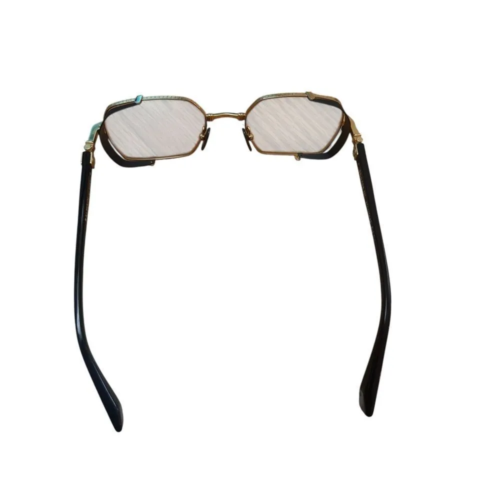 Balmain Brigade-III Eyeglasses Gold/Black model BPX-117C-52 with case unisex - Image 3