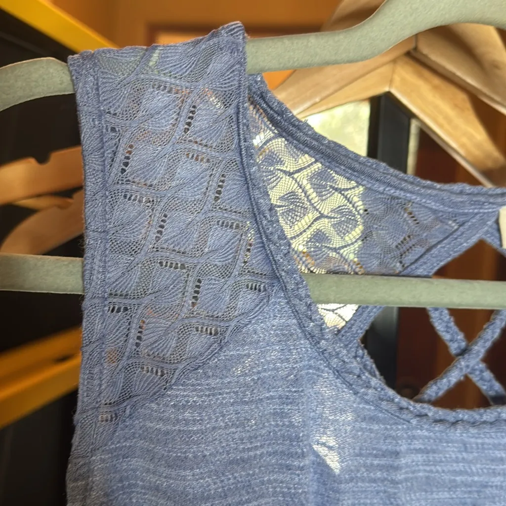 SKIES ARE BLUE MATERNITY DENIM BLUE SLEEVELESS MAXI SUNDRESS SIZE XL - Image 4