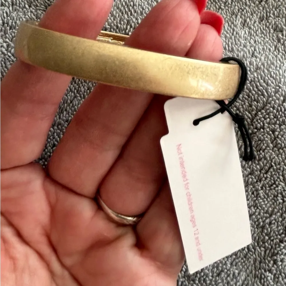 NWT CANVAS Danielle Pink Raffia Hinge Bangle - Image 6