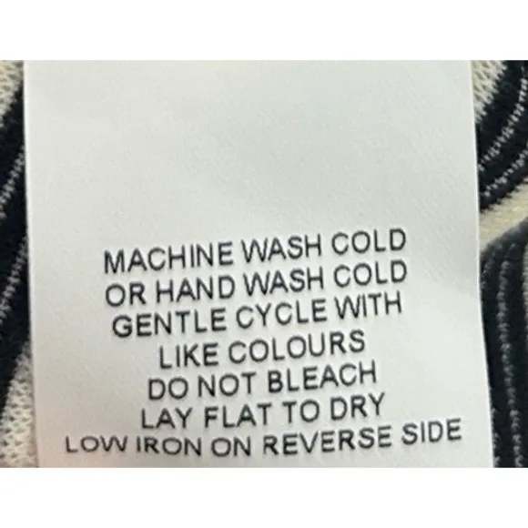 JCPenny Joe Fresh‎ Women 2X Stripe Monochrome Midi Black Dress Formal Office - Image 5