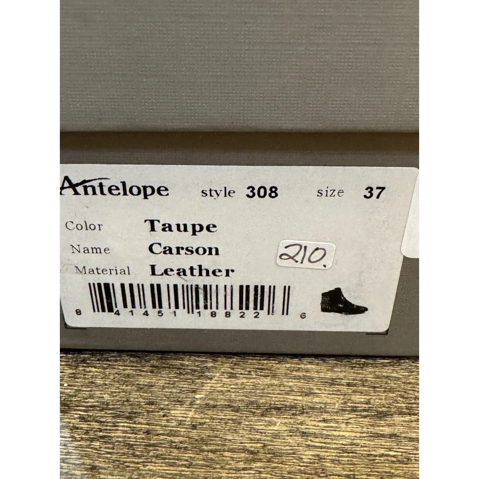 Antelope Carson Bootie Size 37 US 6-7 Taupe Brown Metallic Insert Distressed - Image 15