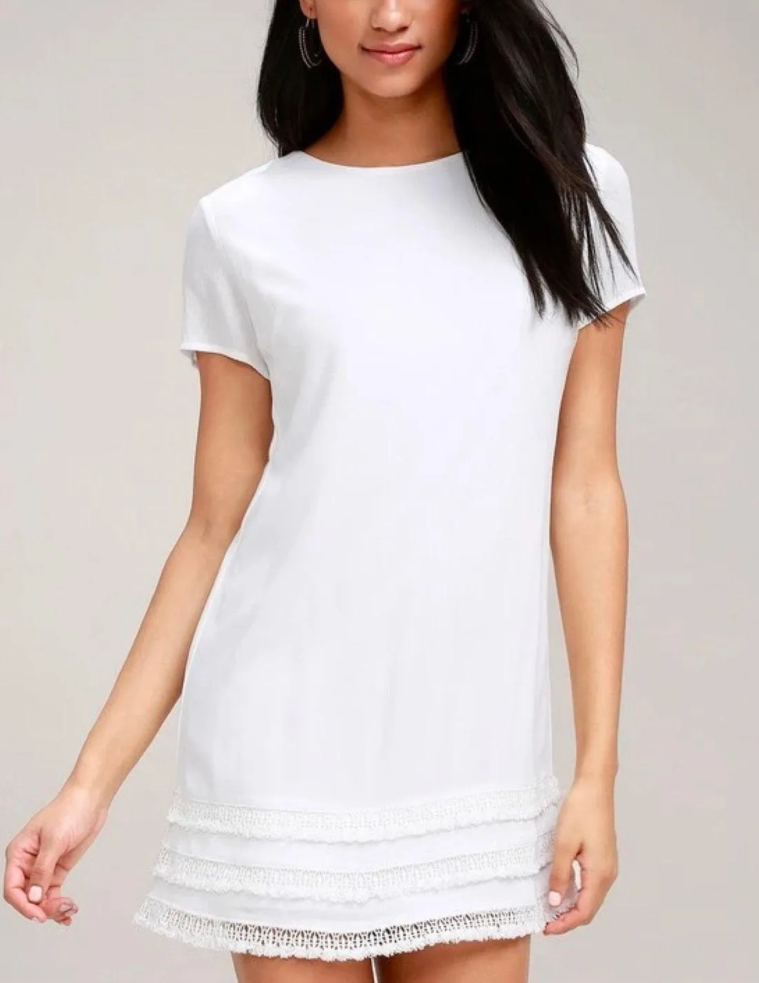 Crochet Bohemian Shift Dress - Image 5