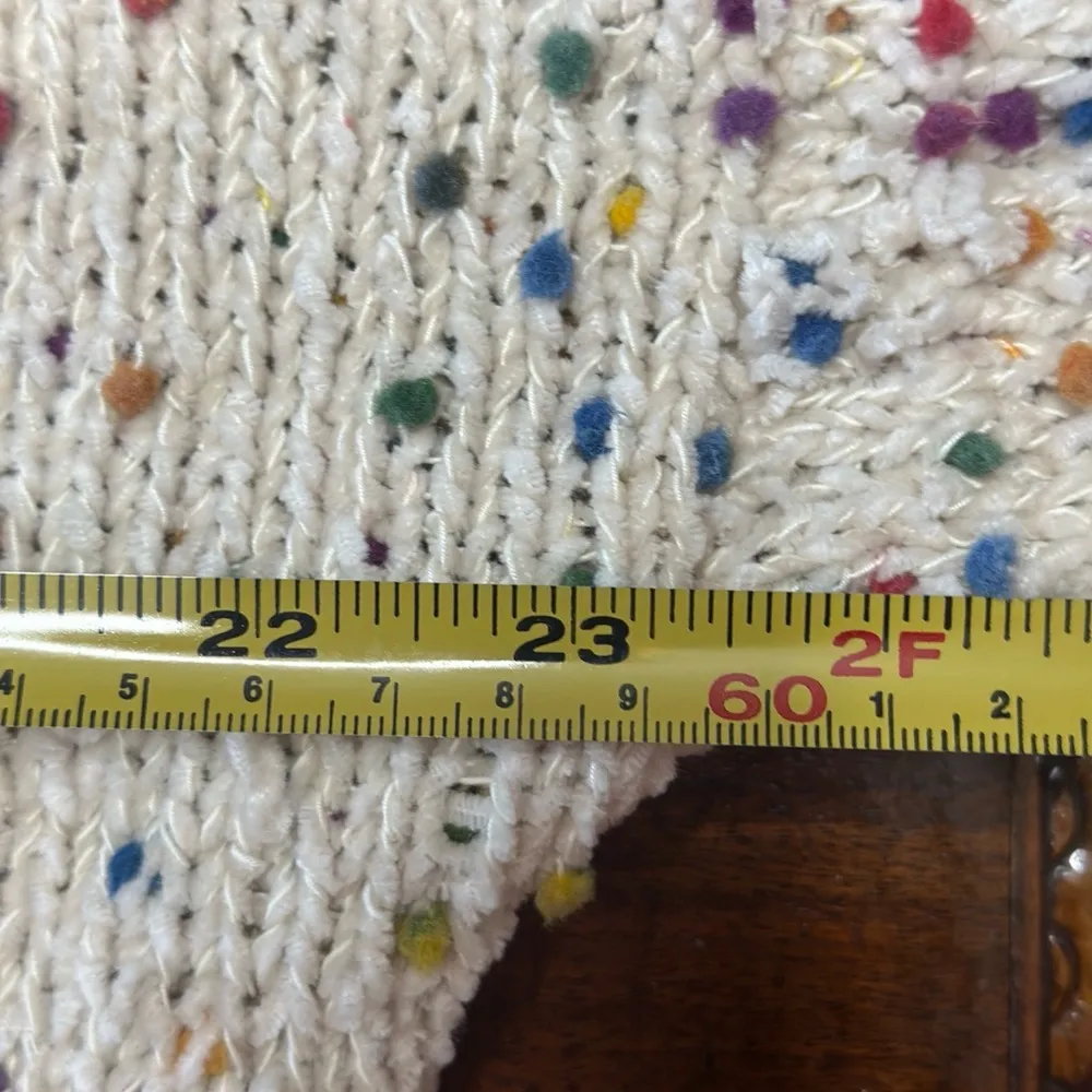 Rainbow Dot Semi Crip Sweater Size Large; excellent condition - Image 5
