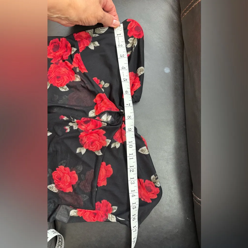 NWT Forever 21 Bring Me Roses sheer strapless halter top swim wear club blouse - Image 11