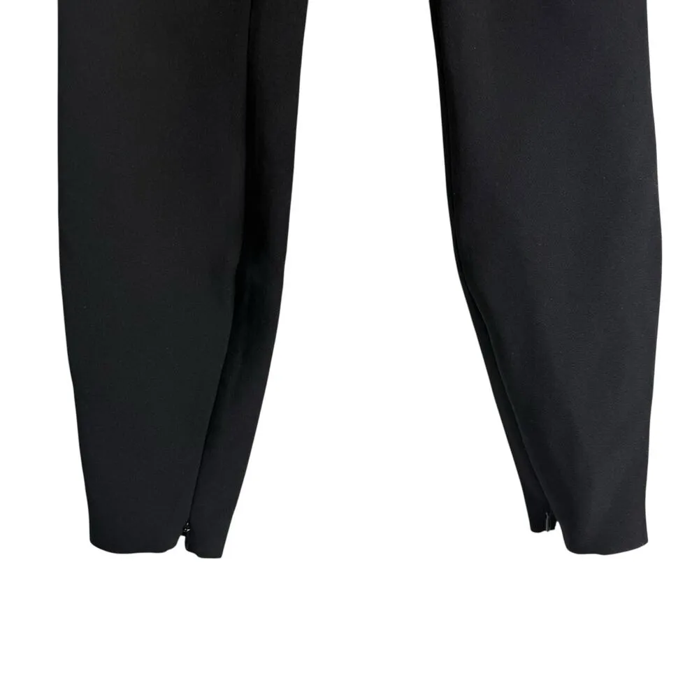 Cinq a Sept Kiana Black White Racer Stripe Ankle Zip Slim Trouser Pants Size 0 - Image 8