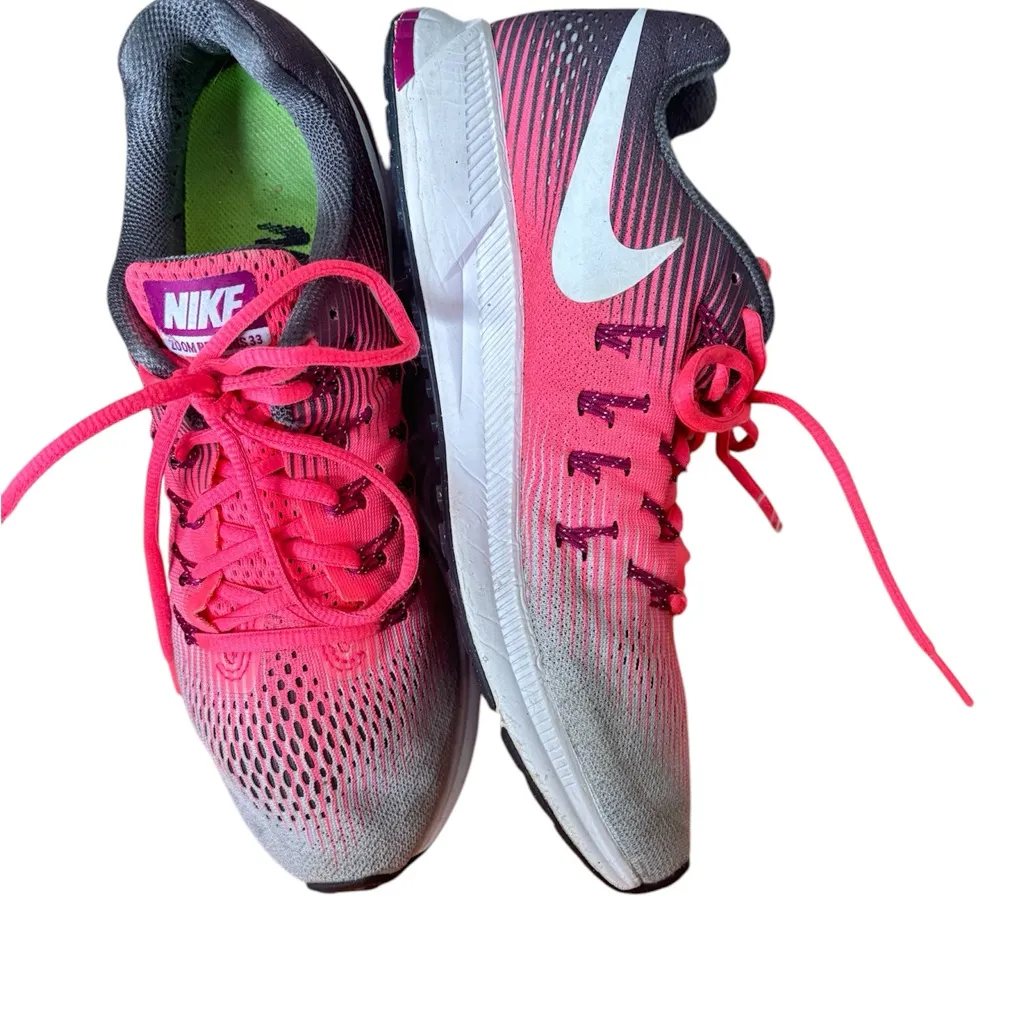 Nike Air Zoom Pegasus 33 Racer Pink/White-Midnight Fog Women's - Image 2