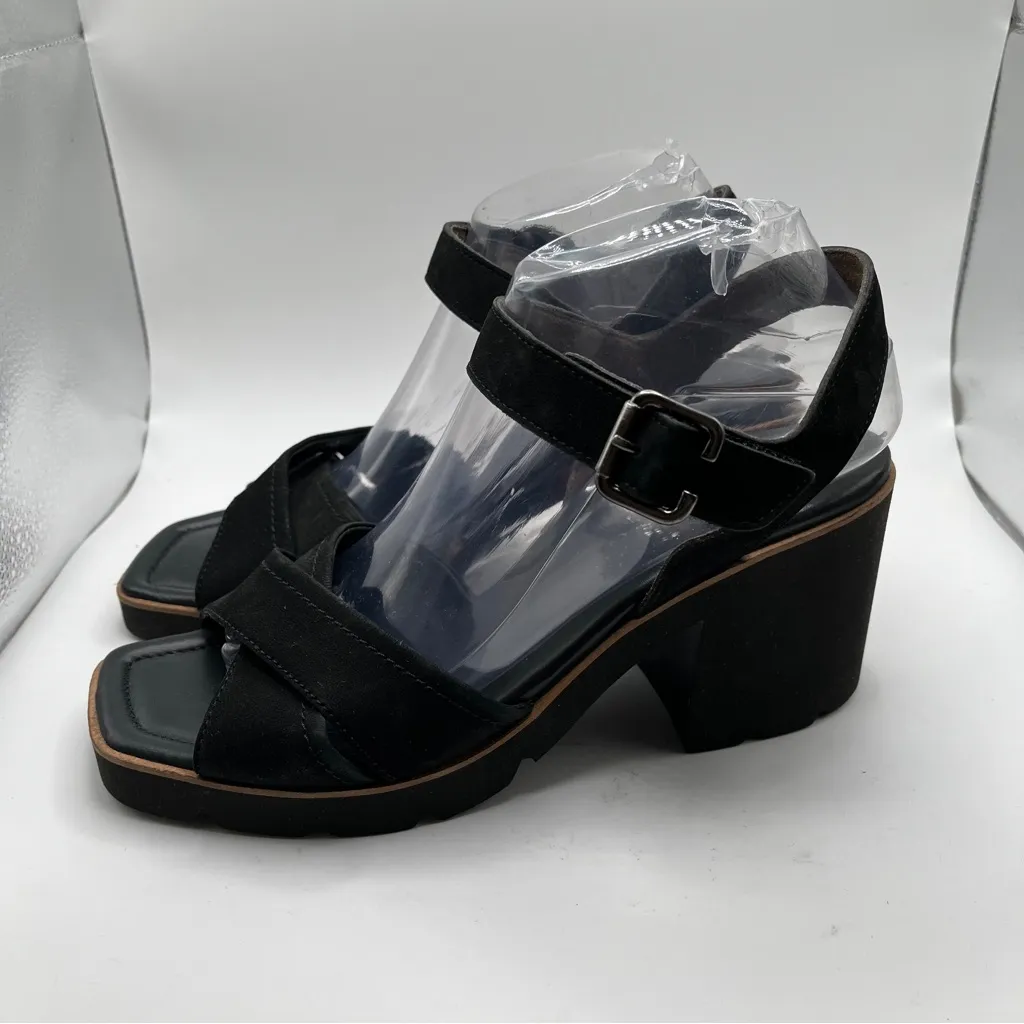 NWOB Paul Green Leora Black Leather Block Sandals size UK 6 U.S 8.5 - Image 6