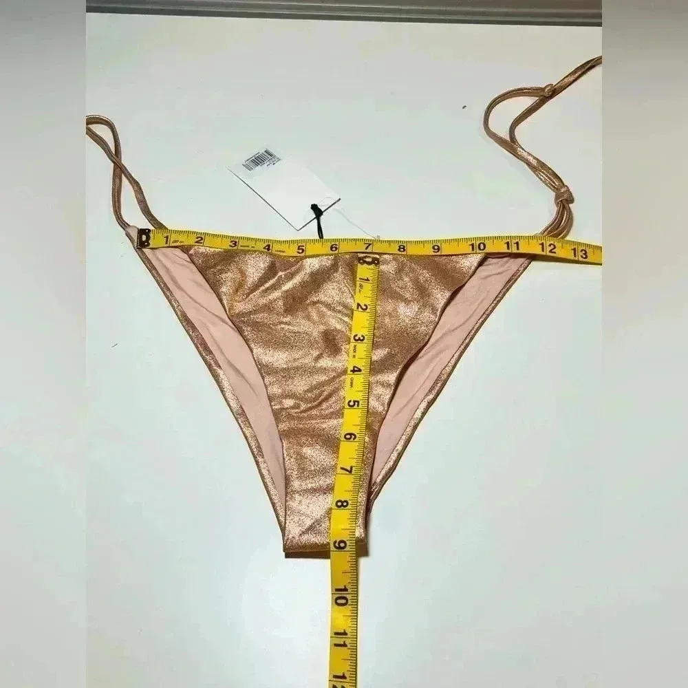 Urban Outfitters Les Girls Les Boys Metallic Bikini Bottom Size Medium NWT $80 - Image 7