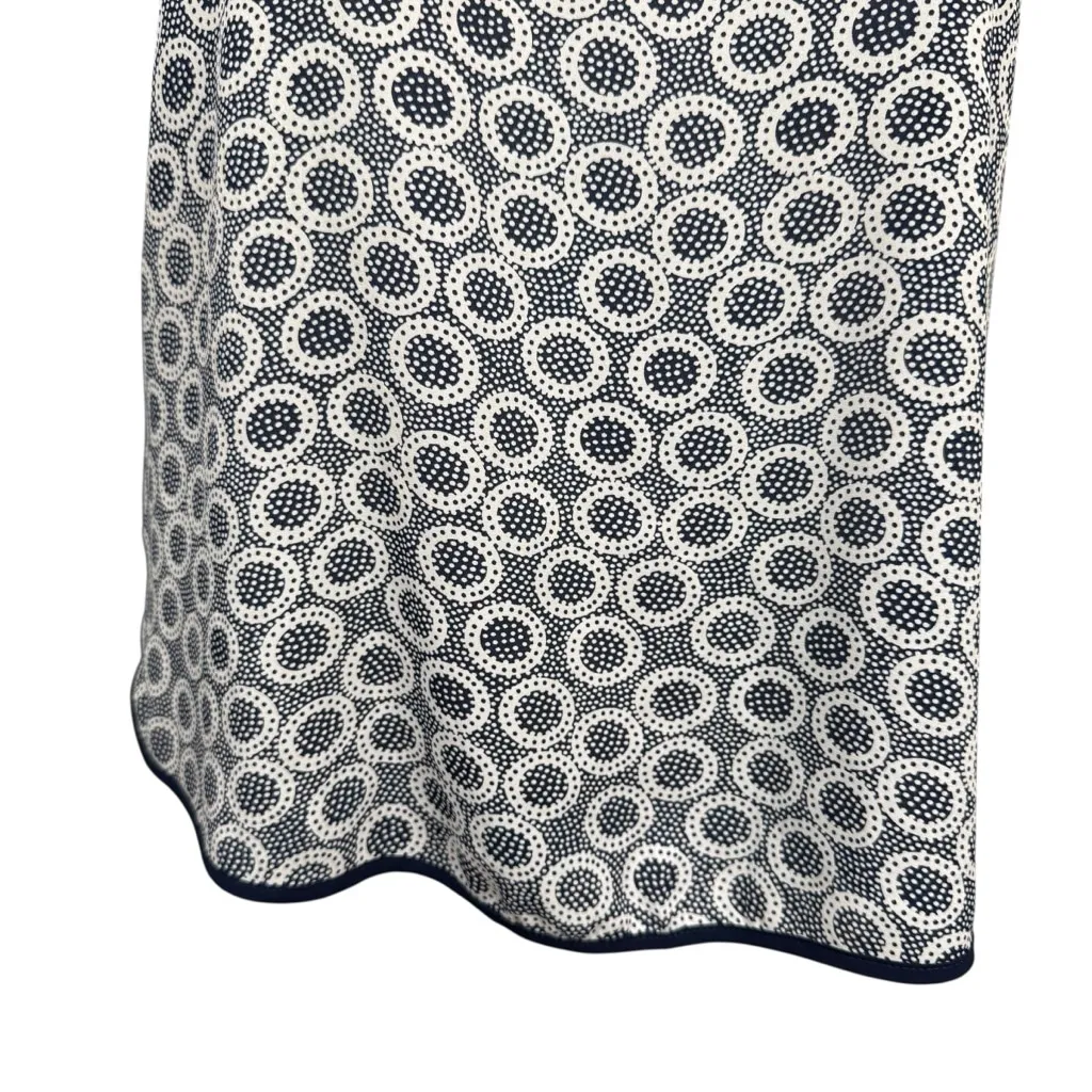 Papermoon Stitch Fix Navy White Geometric Print Sleeveless Blouse Women’s Large - Image 3