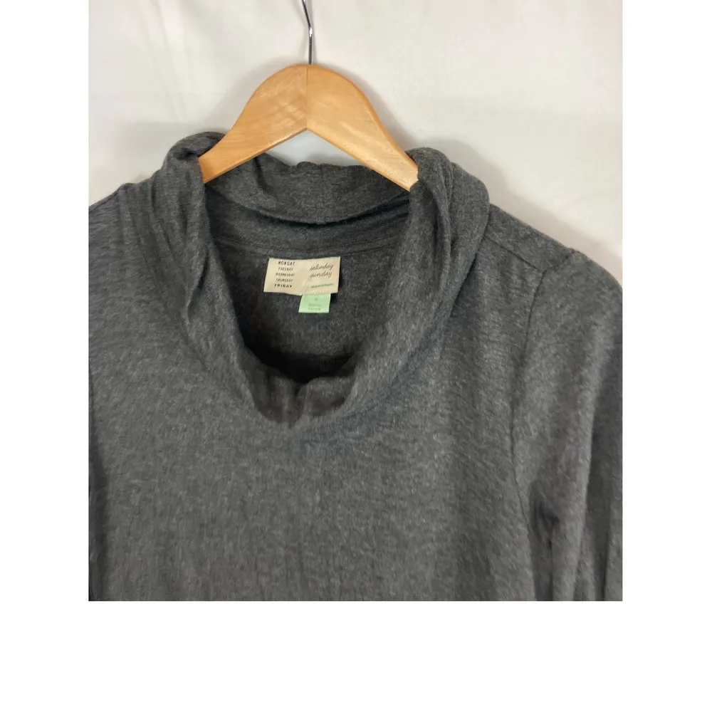 Anthropologie Saturday Sunday Cowl Neck Satin Back Dress Size Medium - Image 2