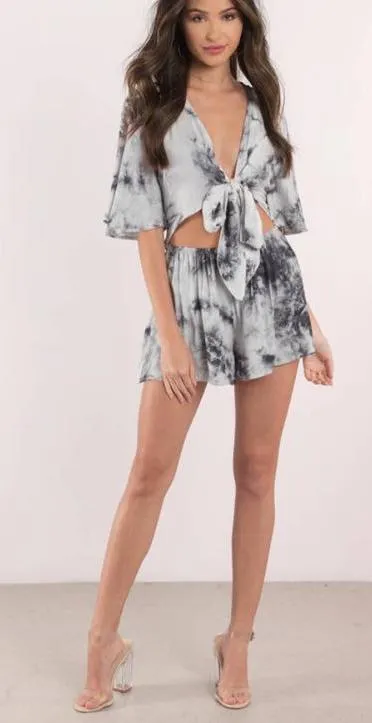 Audrey 3+1 Two piece tie dye romper - Image 3