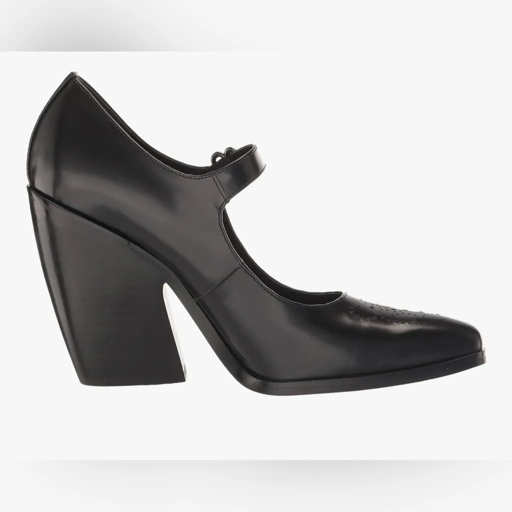 NEW Black Sam Edelman Leather Aleksa Mary Jane Pump 5 $170 - Image 7