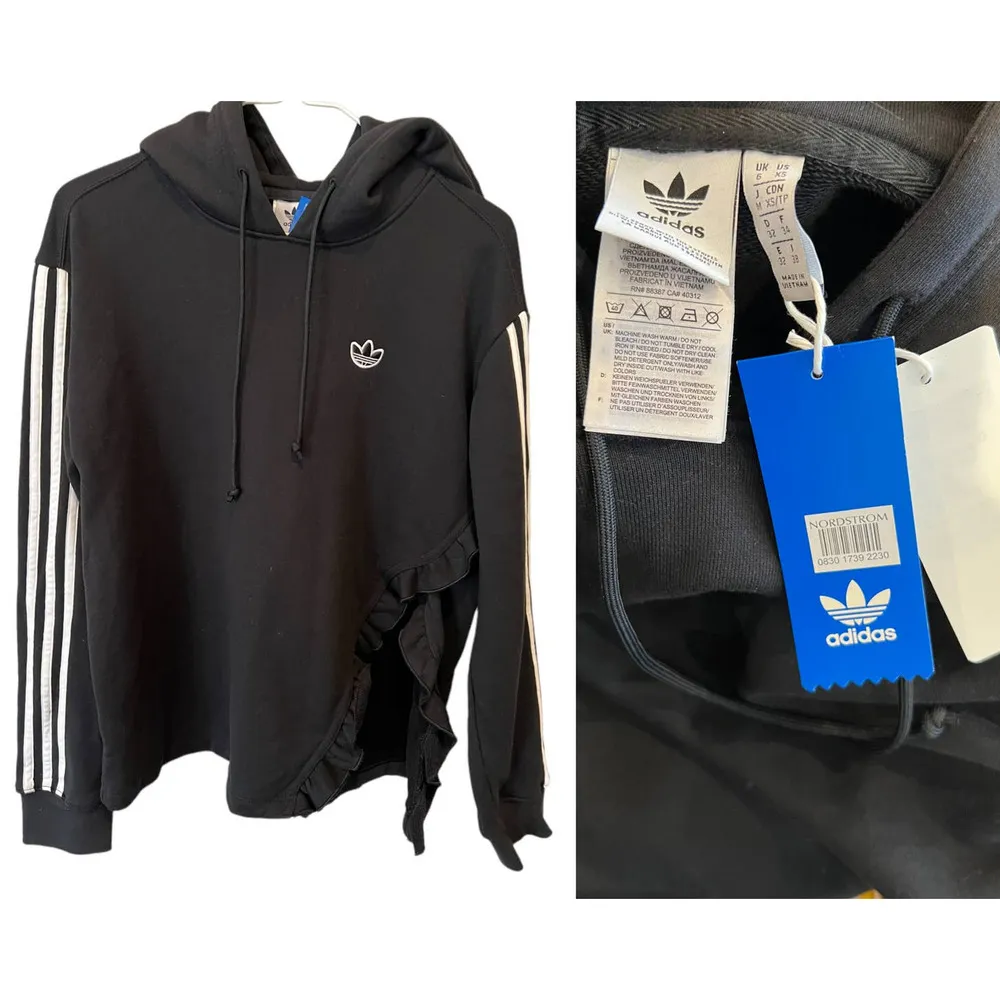 NWT adidas Originals Women's Bellista Ruffle Hoodie (XS) - Image 4