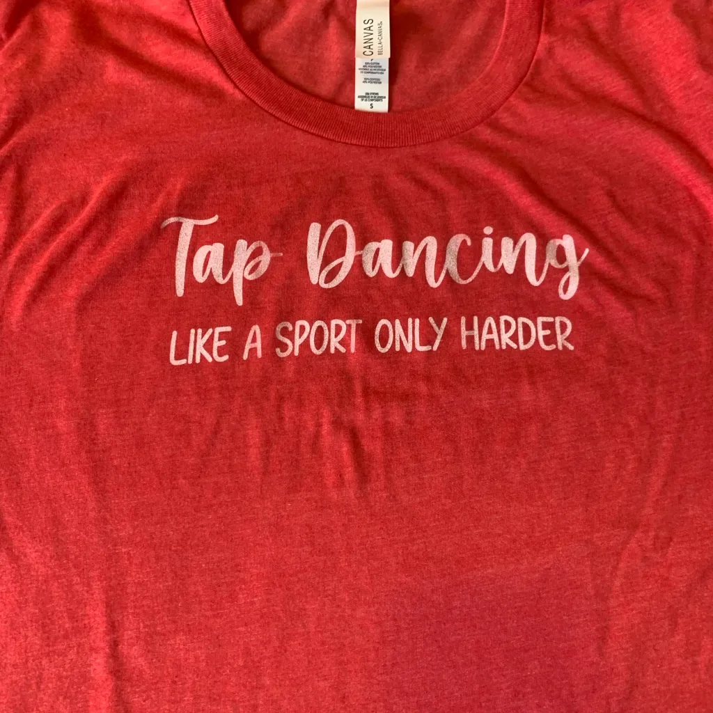 Tap Dance Bella Canvas Tee Small Vibrant Red Short Sleeve Dance Soft - Image 3