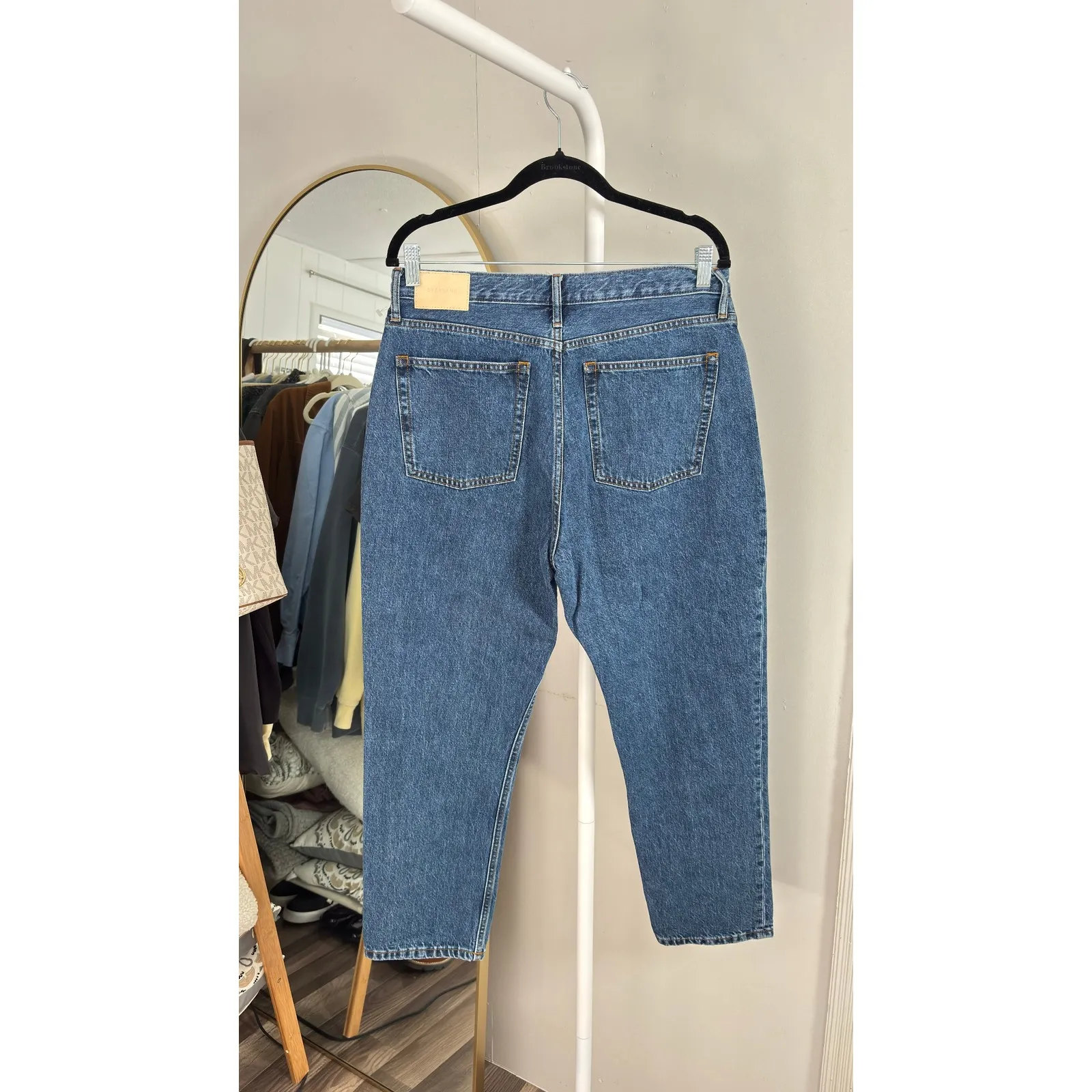 $128 Everlane The 90s Cheeky Jeans Organic Cotton Blue Size 31 - Image 8