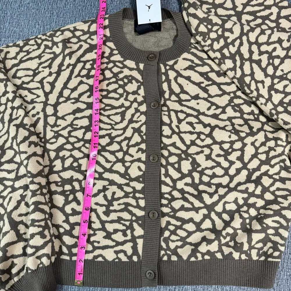 Jordan Women’s Elephant Pattern Full Button Palomino Cardigan - Image 16