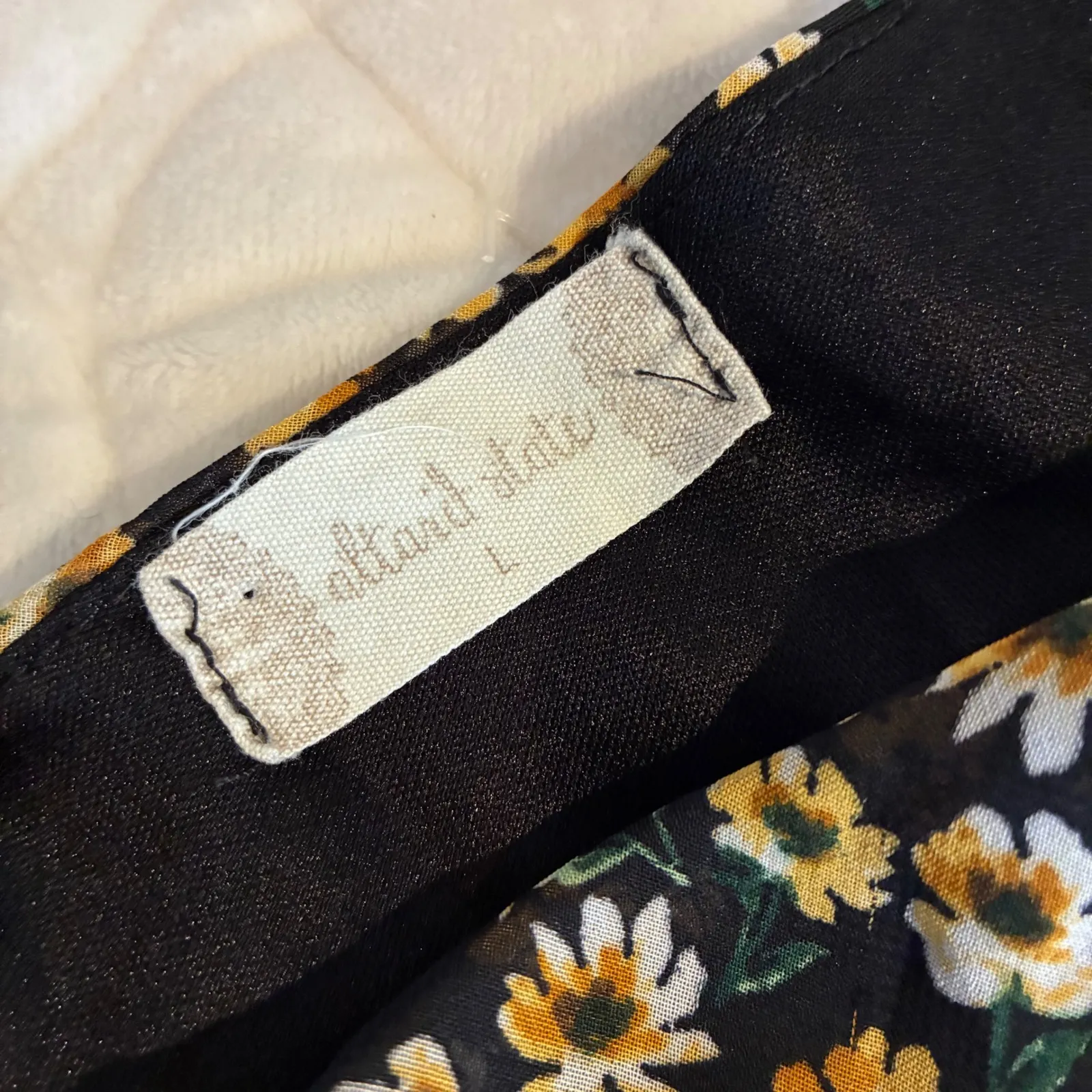 Altard‎ State Floral Mini Dress V Neck Ruffle Hem Spaghetti Strap Party Casual L - Image 3