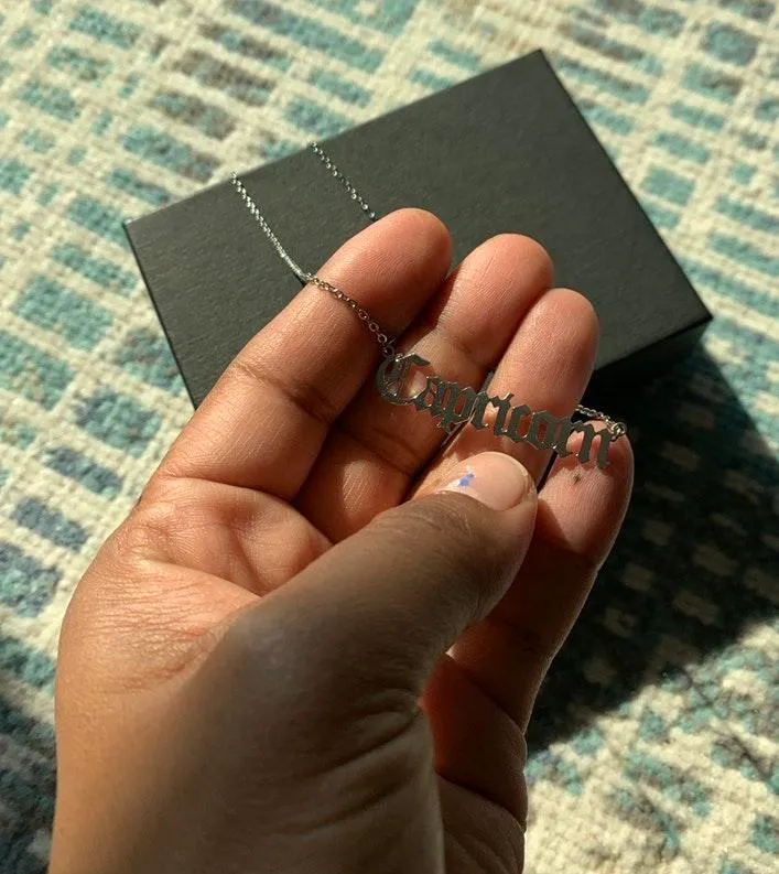 Capricorn Necklace Dipped In White Gold.. Silver - Image 3