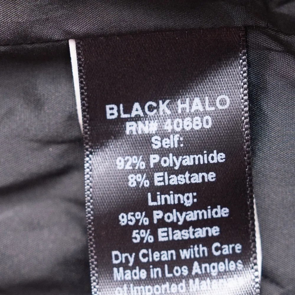 Black Halo. Bronze Crushed Velvet Fluted Cocktail Dress. - Image 16