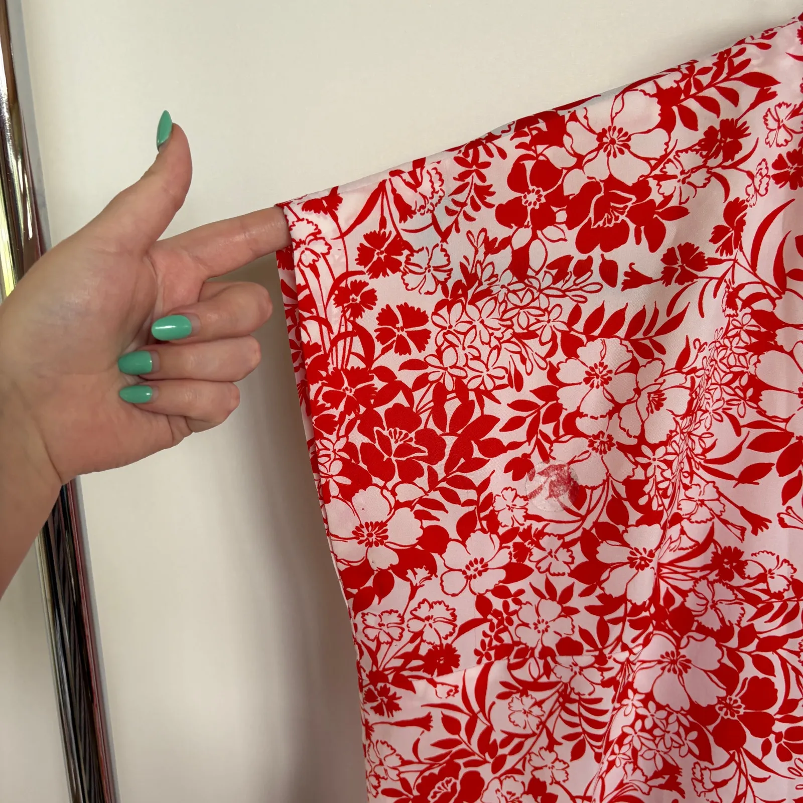 Vtg Paradise Hawaii Red Vacation Beach Lightweight Bloke Surf Shirt Medium - Image 6