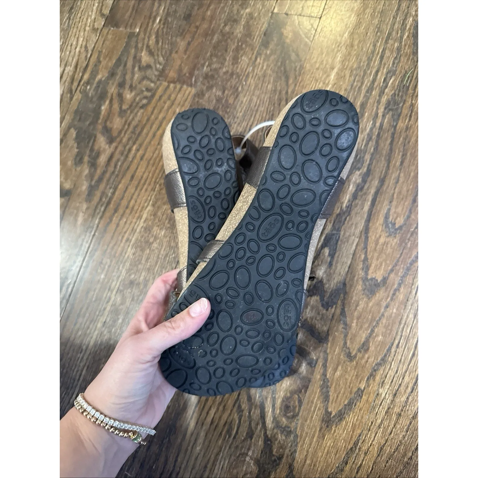 Taos Trulie Strappy Sandals, Brown Metallic Women's 9 - Image 6