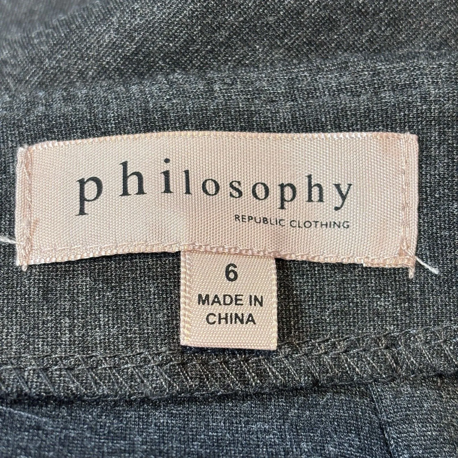 Philosophy Republic Charcoal Pencil Skirt Sz 6 Classic Office Minimalist - Image 8