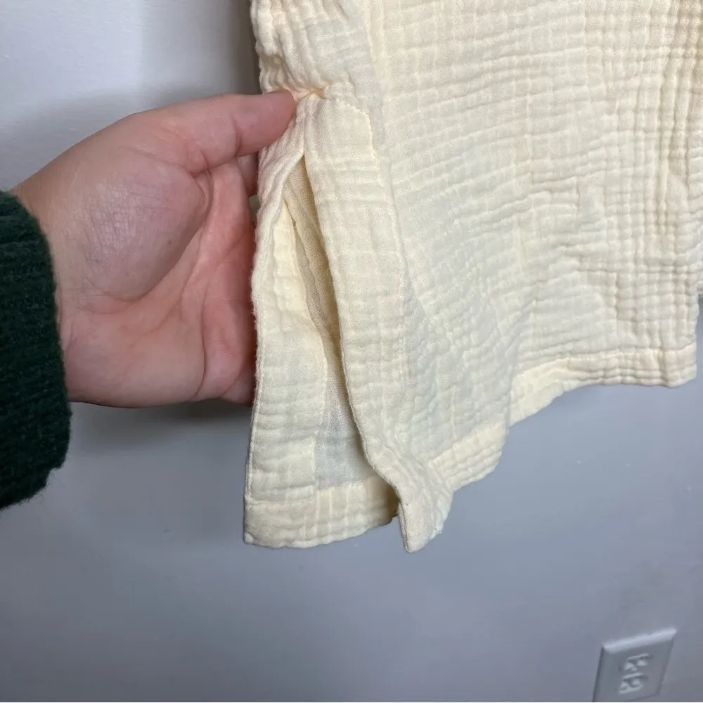 Soft‎ surroundings cream muslin gauze tunic size small - Image 4
