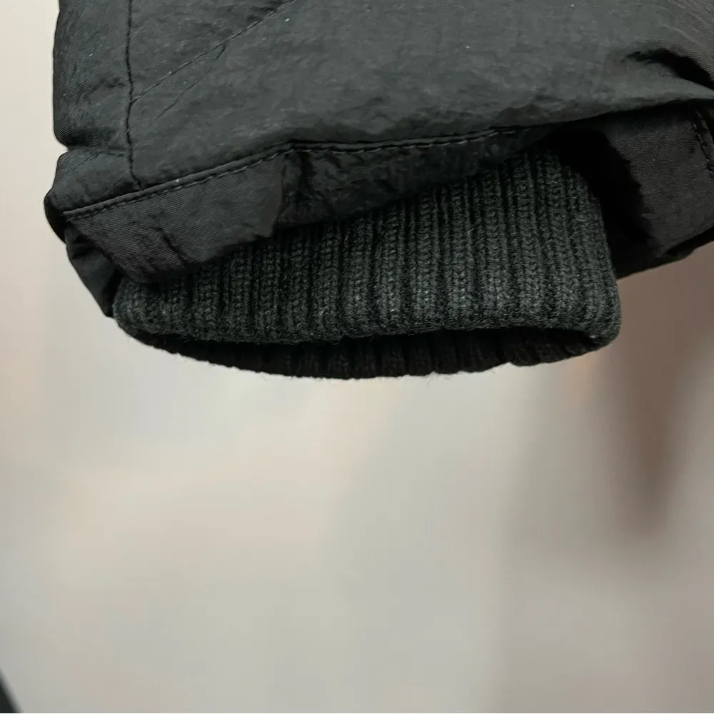 Black Surrey Hooded Puffer Long Winter Coat Classic Cozy Warm womens S - Image 7