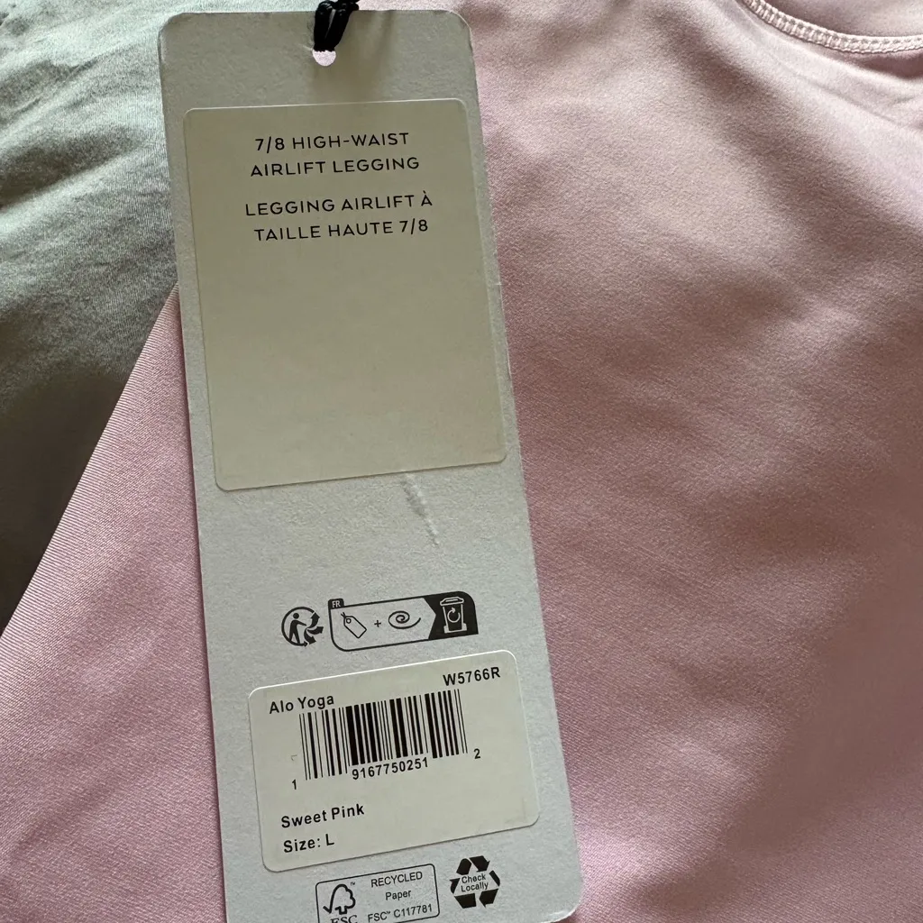 ALO Yoga Sweet Pink Airlift Leggings - Image 5