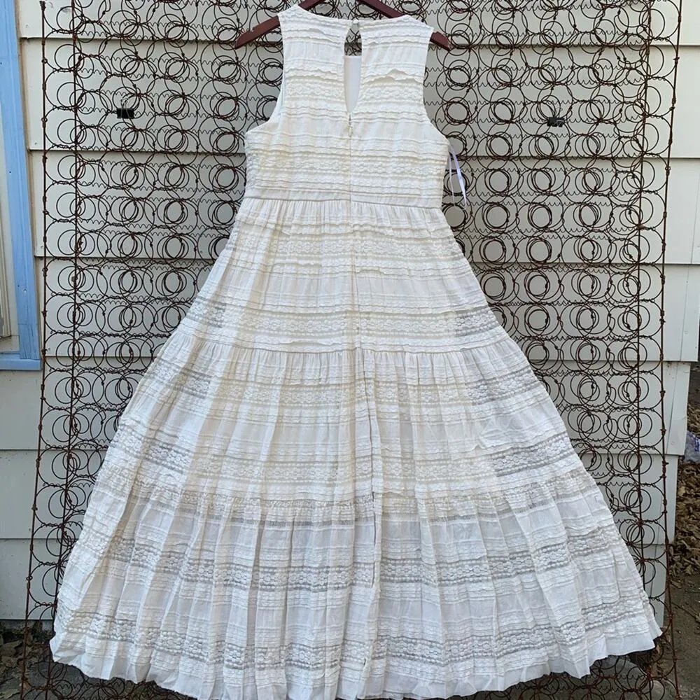 Torrid ivory lace tiered boho prairie maxi dress NEW Size 10 - Image 4