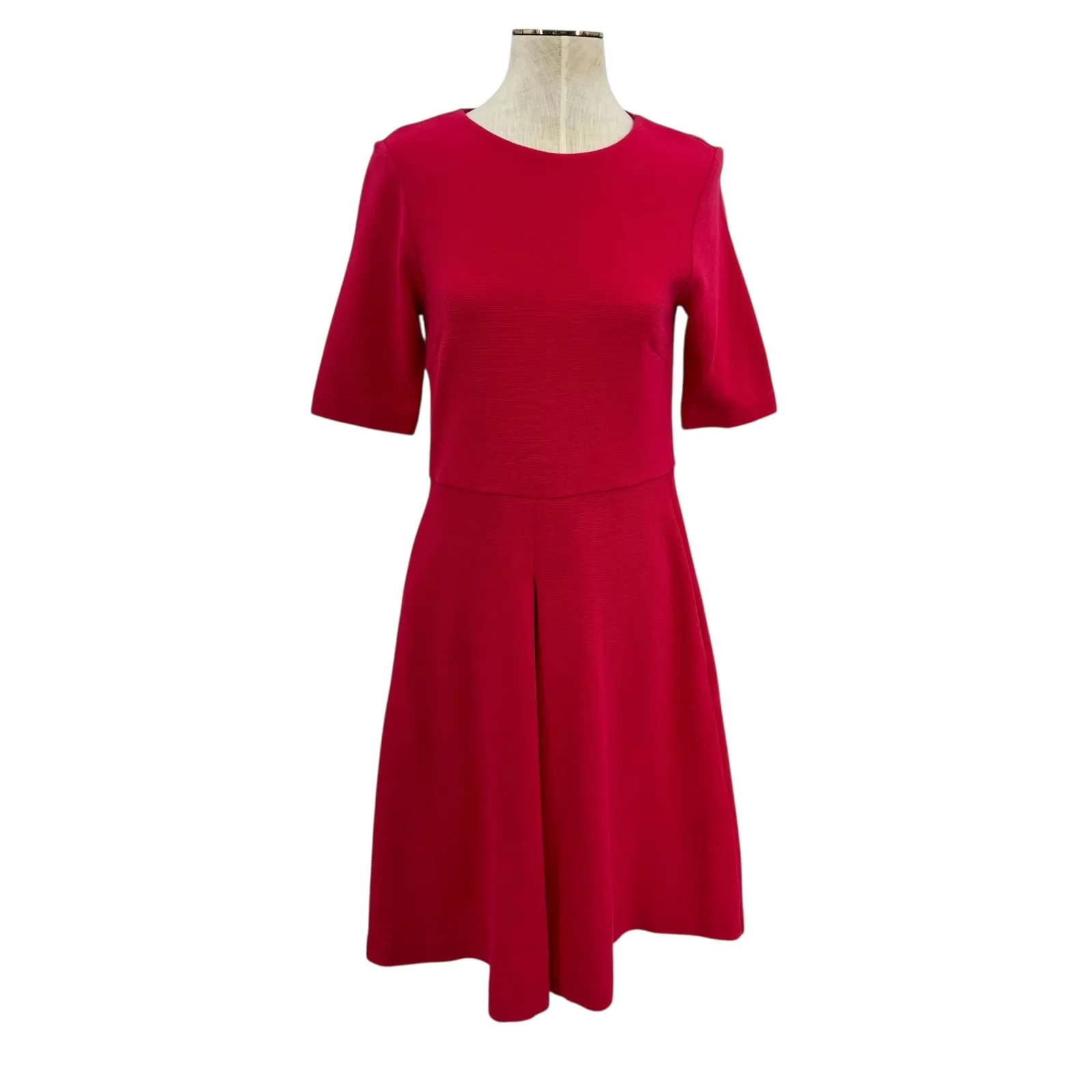 Hobbs London Lexia Dress‎ Ribbed Hot Pink Size US 6 - Image 3