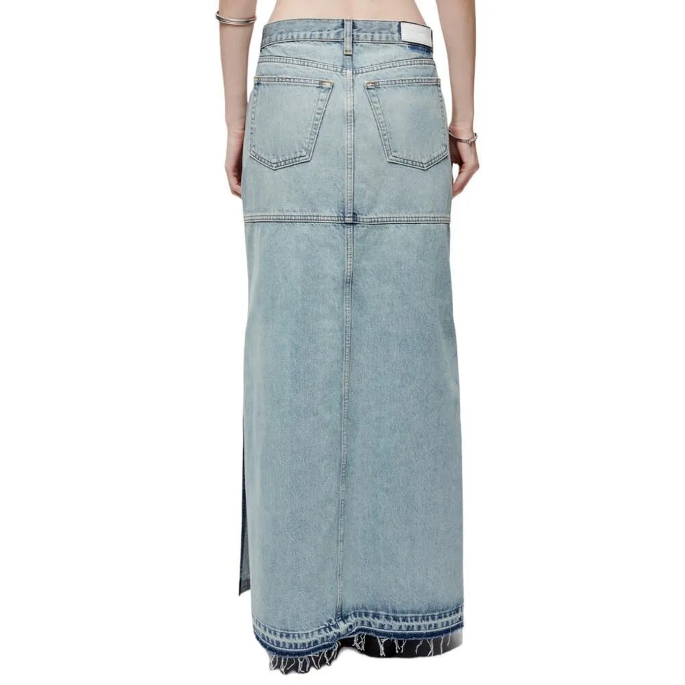 New Women’s RE/DONE Mid Rise Split Skirt Size 26 - Image 7