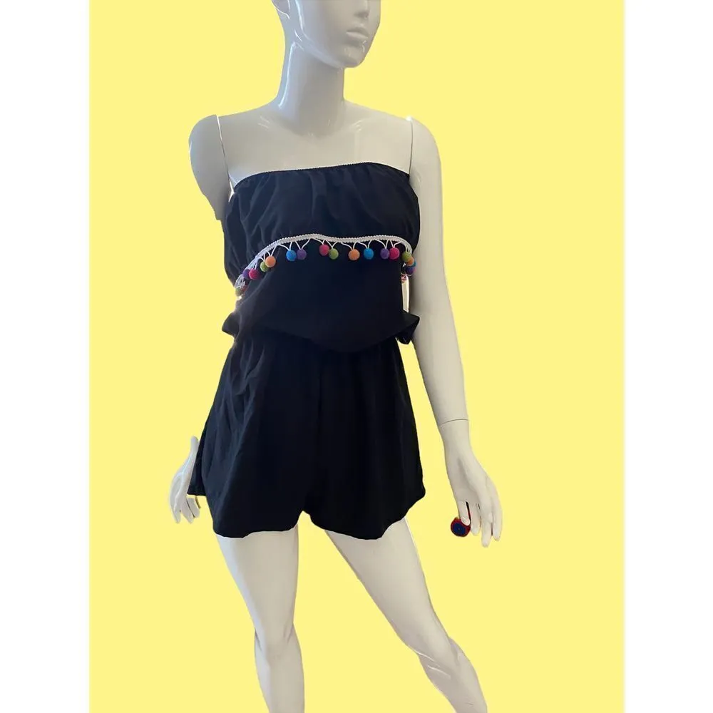 Super fun unbranded shorts romper Black Size undefined - Image 2