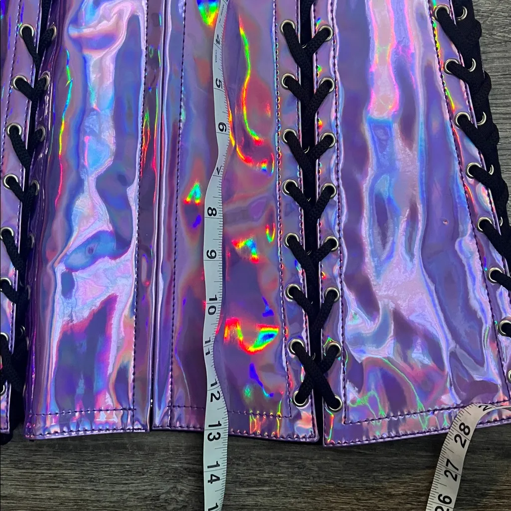 Daisy Corsets Lavender Holographic Skirt L Purple Size L - Image 8