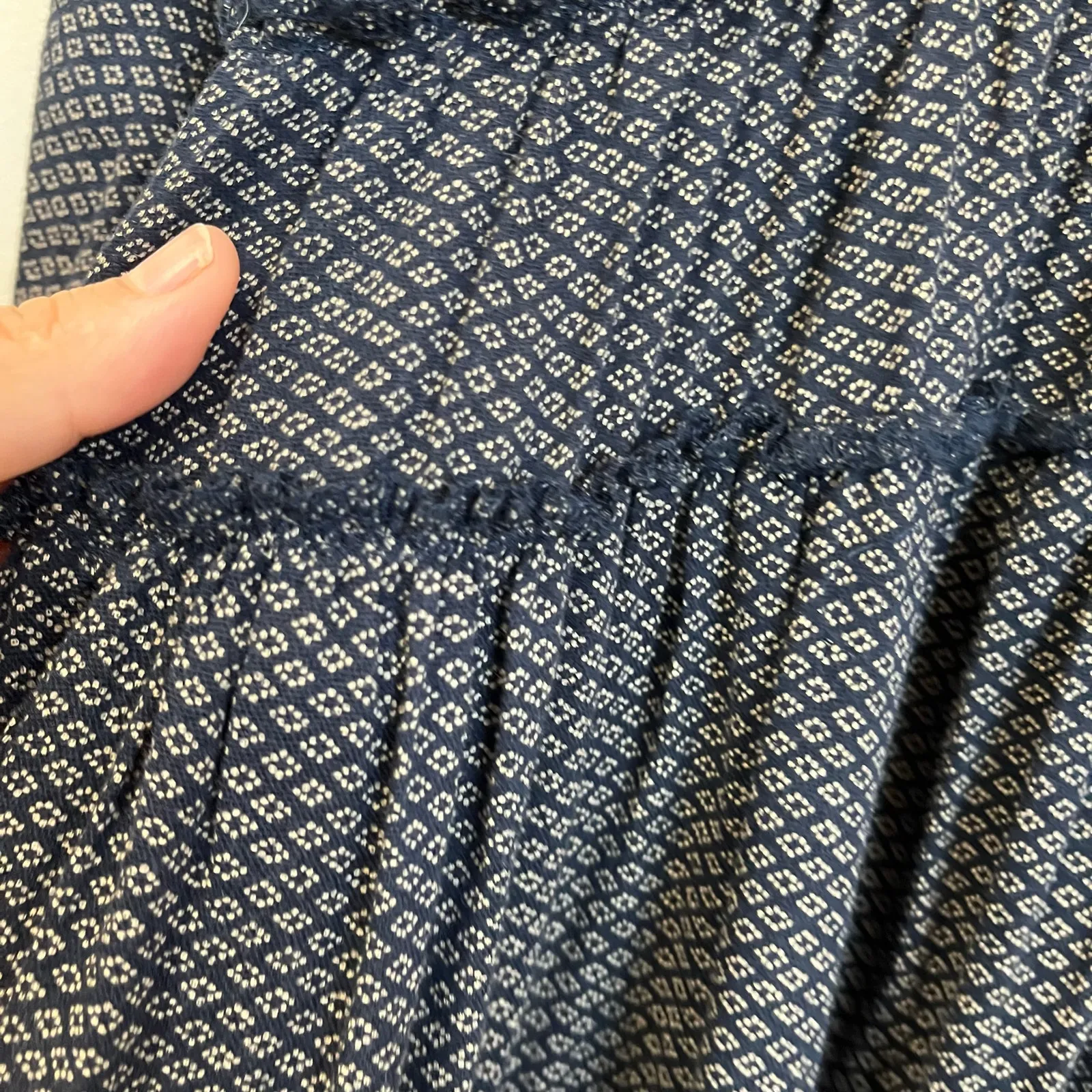 Denim & Supply Ralph Lauren Tiered Long Sleeve Collared Boho Mini Dress XS - Image 6