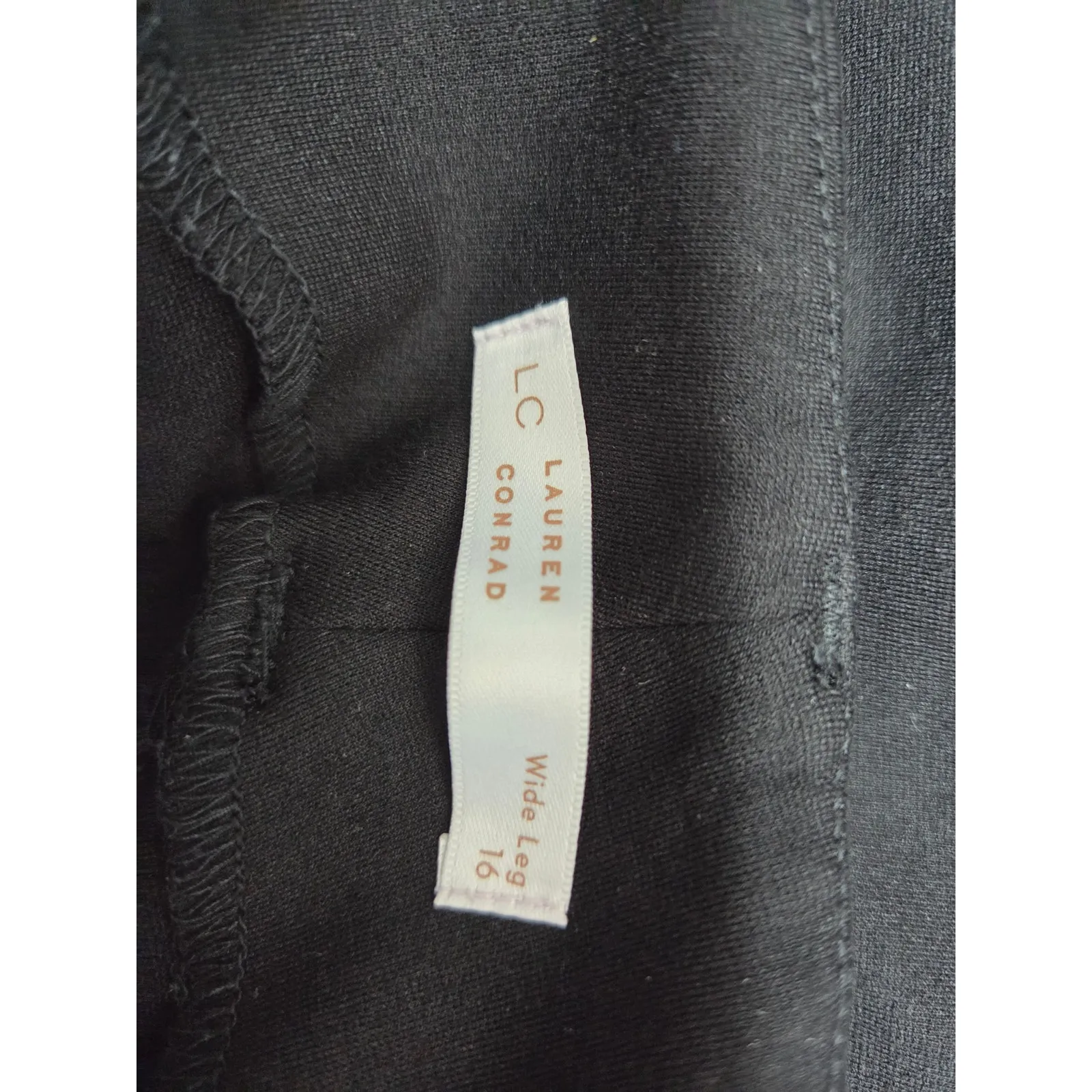 Lauren Conrad Black Wide-Leg Cropped Pants Sz 16 - Image 4