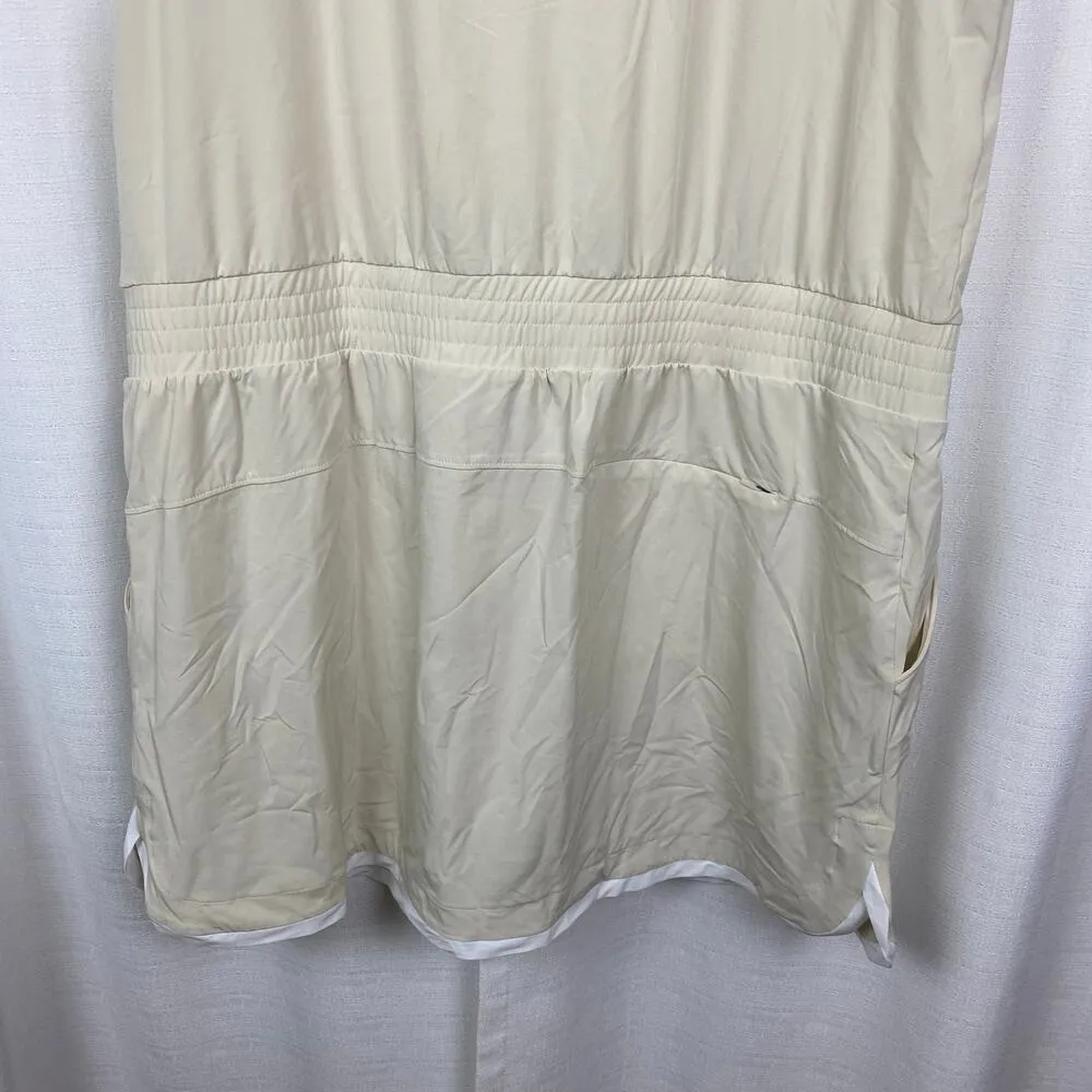 Calia Beige Light Sand Sleeveless Zip Mock Neck Golf Mini Dress Sz.1X NWT Tan - Image 13
