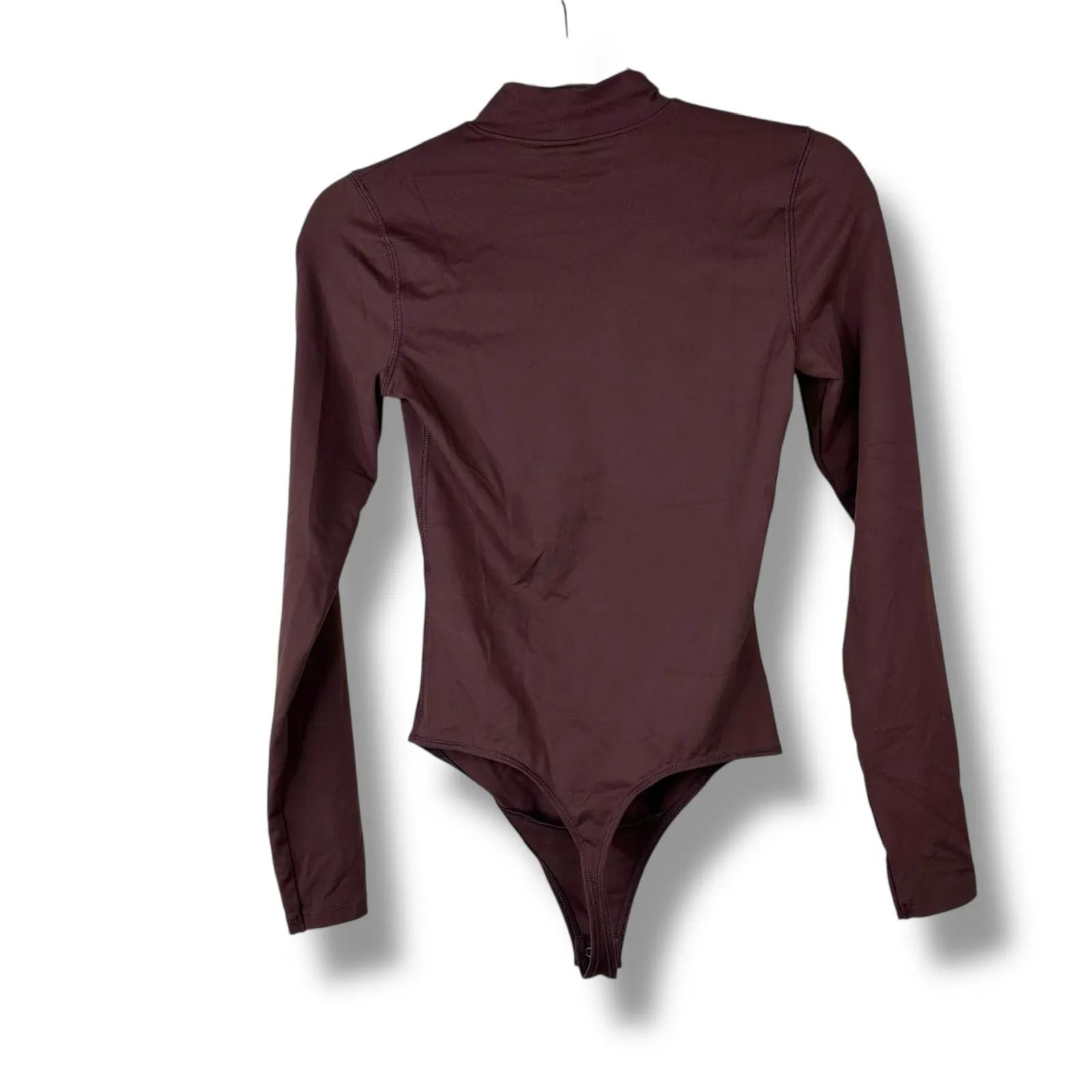 Abercrombie & Fitch NWOT Java Brown Matte Soft A&F Collection Mock Neck Bodysuit - Image 7