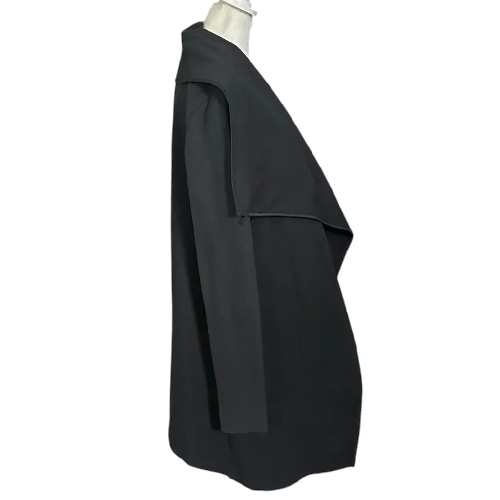 TASC Performance Midtown Wrap Organic Cotton & Bamboo Blend Sweater Black Small - Image 3